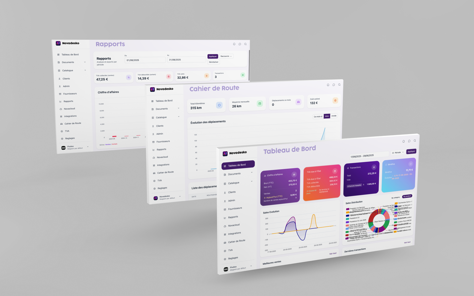 Création de factures en ligne avec Novadesko, logiciel belge conforme TVA et e-invoicing Peppol